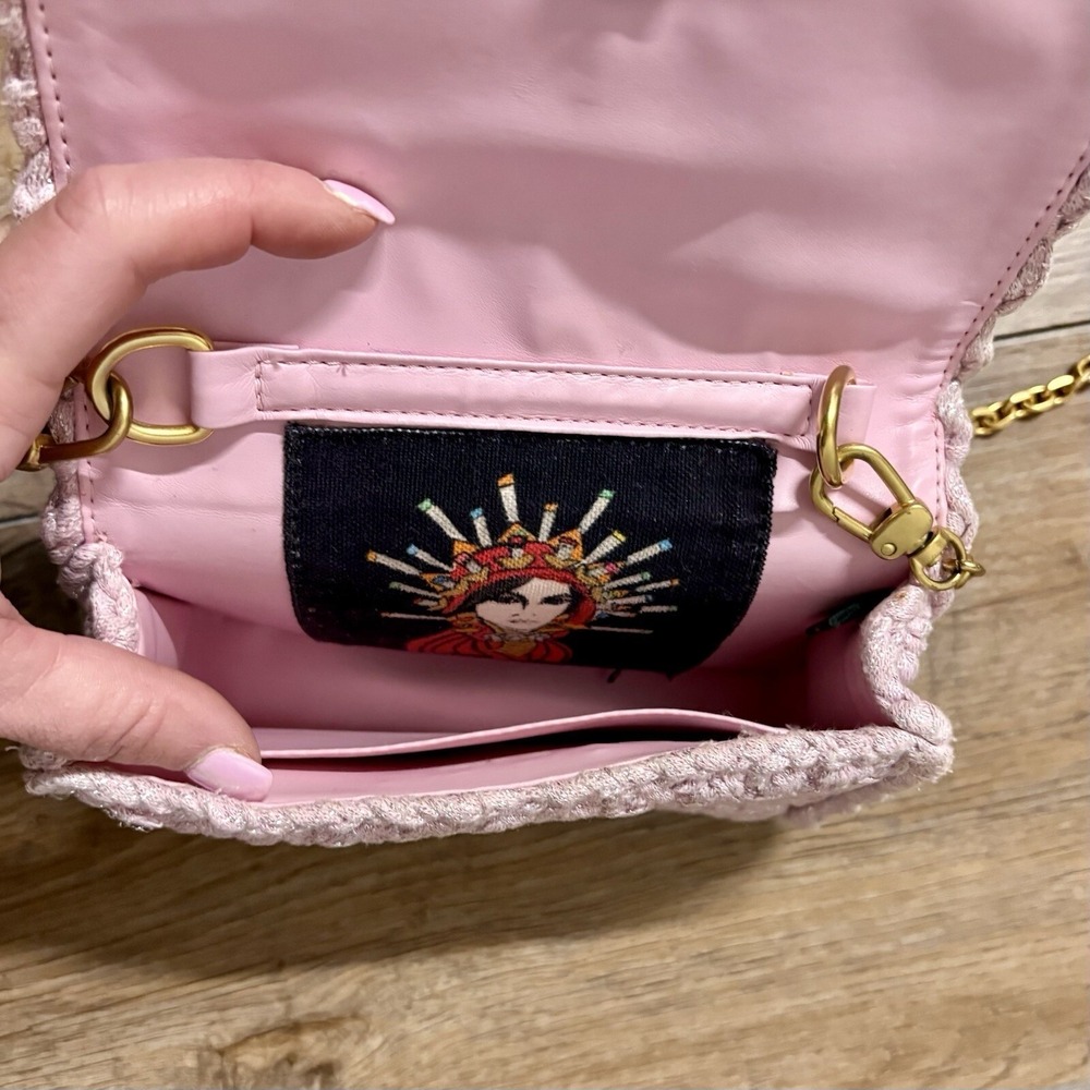 Kooreloo Amalfi Crochet Crossbody Purse Bag Cluth Chain Made In Greece MSRP $395 - Picture 7 of 16